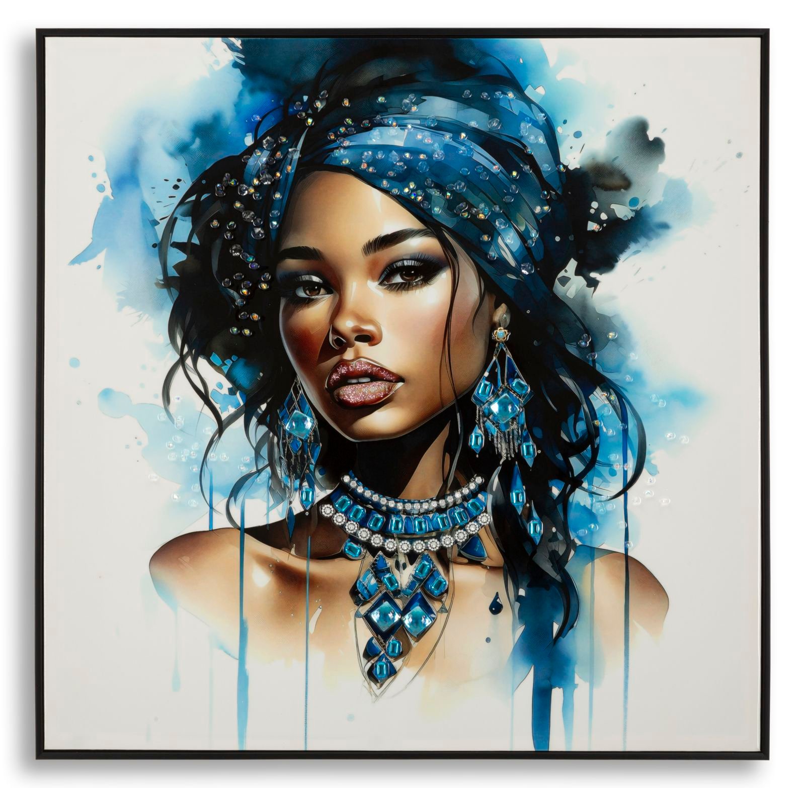 PINTURA SOBRE TELA LACADA ALTEA -B- C/MOLDURA 82X4X82 CM