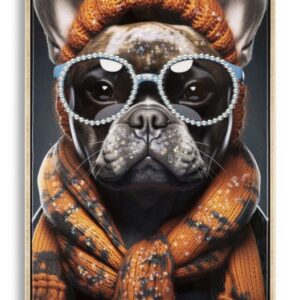 PINTURA SOBRE TELA LACADA BAD BULLY -A- C/MOLDURA 42,5X2,8X82,5 CM