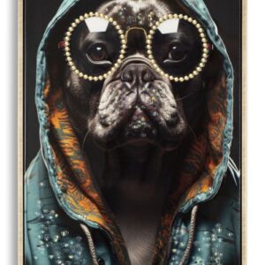 PINTURA SOBRE TELA LACADA BAD BULLY -B- C/MOLDURA 42,5X2,8X82,5 CM