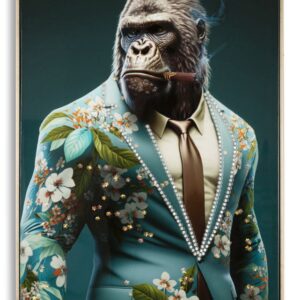 PINTURA SOBRE TELA LACADA KONGY -B- C/MOLDURA 62X4X92 CM