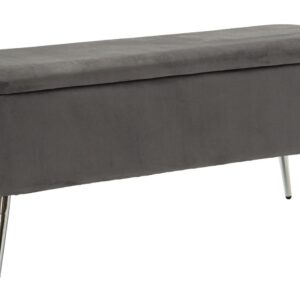 BANCO COM RECIPIENTE PRATA CM 112X42X50