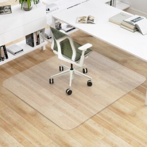 Tapete de proteção para cadeira de escritório, 180 x 160 cm, em PVC transparente.