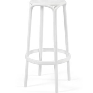 Banco Alto WOODY 77H - Pack 30 unidades, Branco