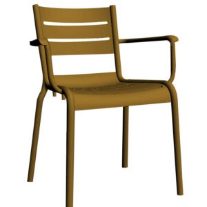 Cadeira SMART c/ braços, Mostarda – Pack com 4 unidades