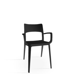 Cadeira Vanity Preto, com braços - Pack 20 unidades