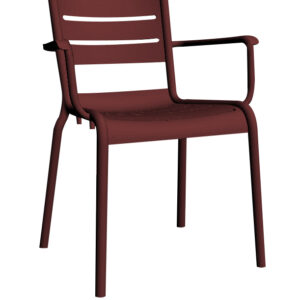 Cadeira SMART c/ braços, Bordeaux – Pack com 16 unidades