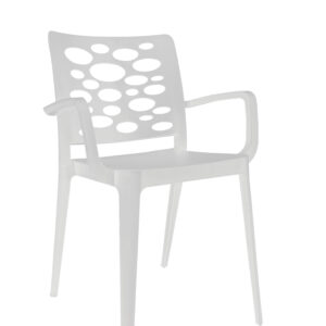 Cadeira Venus Cinza Gelo Pastel c/braços - Pack com 40 cadeiras