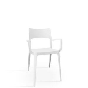 Cadeira Vanity Cinza Gelo Pastel, com braços - Pack 40 unidades