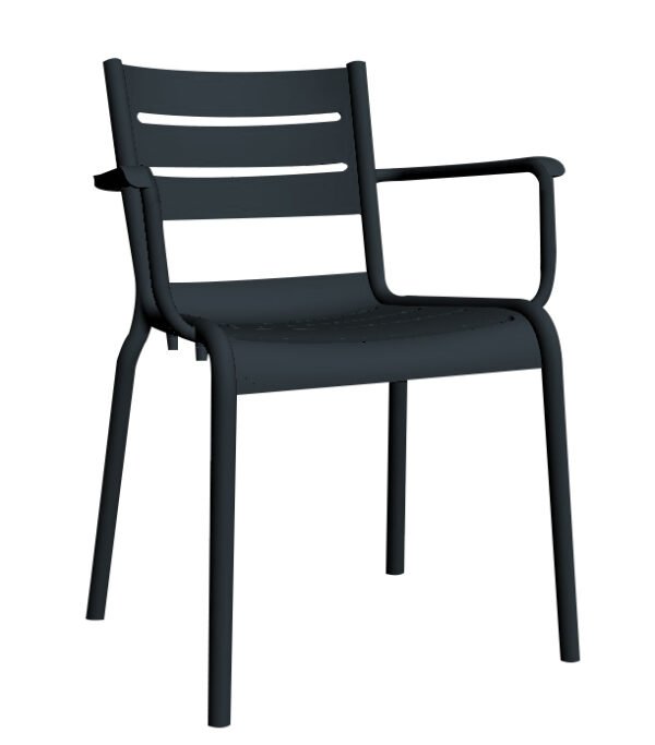Cadeira SMART c/ braços, Antracite MR – Pack com 16 unidades