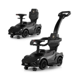 Carrinho de passeio infantil 3 em 1 Lamborghini licenciado - Preto