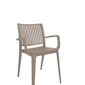 Cadeira JOY c/ braços, Turtle Dove – Pack com 16 unidades