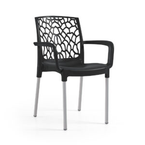 Cadeira Aracna c/ Braço Pack 16 Unid. - Preto