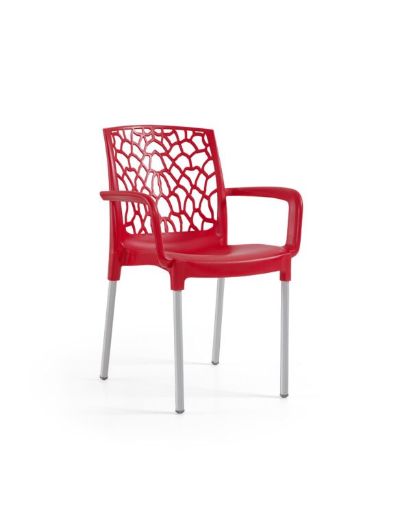Cadeira Aracna c/ Braço Pack 30 Unid. - Vermelho