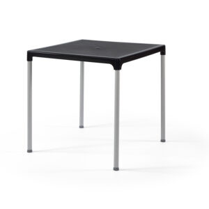 Pack 15 Unidades Mesa Ibiza Perna de Alumínio, Preto