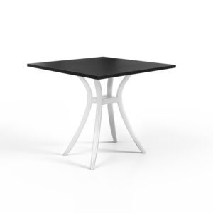 Pack de 6 mesas classic 60x60, Tampo Melamina 19mm - Estrutura Branca