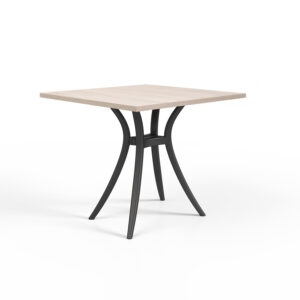 Pack de 6 mesas classic 70x60, Tampo Melamina 38mm - Estrutura Preta