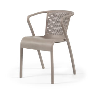 Cadeira tuga – Conjunto com 20 cadeiras de polipropileno com fibra de vidro. Cor Turtle Dove