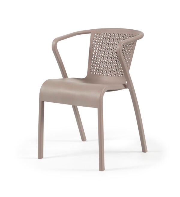 Cadeira tuga – Conjunto com 20 cadeiras de polipropileno com fibra de vidro. Cor Turtle Dove