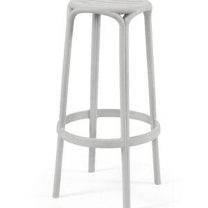 Banco Alto WOODY 77H - Pack 30 unidades, Cinza Pastel