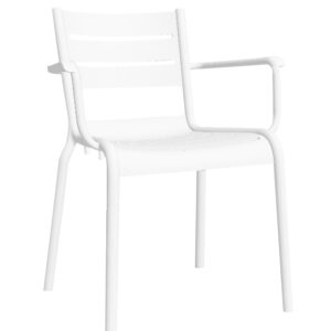 Cadeira SMART c/ braços, Branco – Pack com 4 unidades