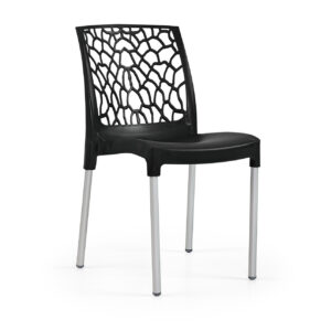 Cadeira Sophie Preta – Polipropileno – Conjunto com 8 unidades