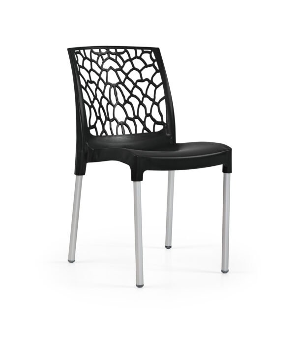 Cadeira Sophie Preta – Polipropileno – Conjunto com 8 unidades