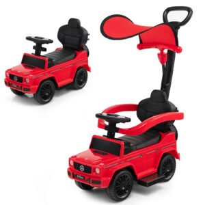 Carrinho de passeio 3 em 1 Mercedes Benz G350 com capota - Vermelho
