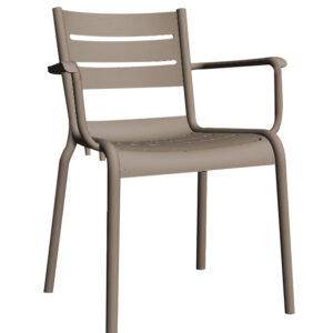 Cadeira SMART c/ braços, Turtle Dove – Pack com 16 unidades