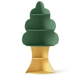 Expositor de livros infantis de 5 níveis com sistema anti-tombamento - Verde