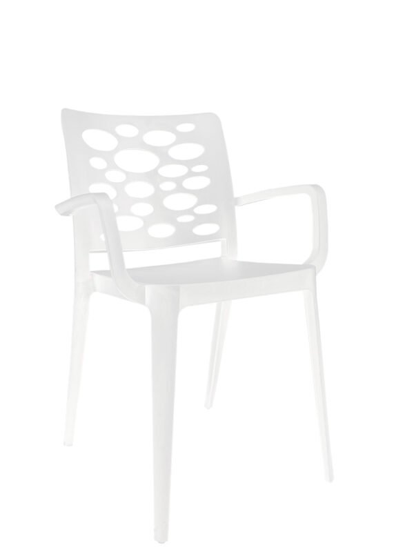 Cadeira Venus Branco c/braços - Pack com 20 cadeiras