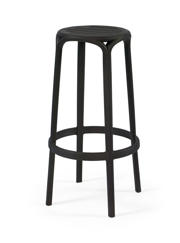 Banco Alto WOODY 77H - Pack 30 unidades, Preto
