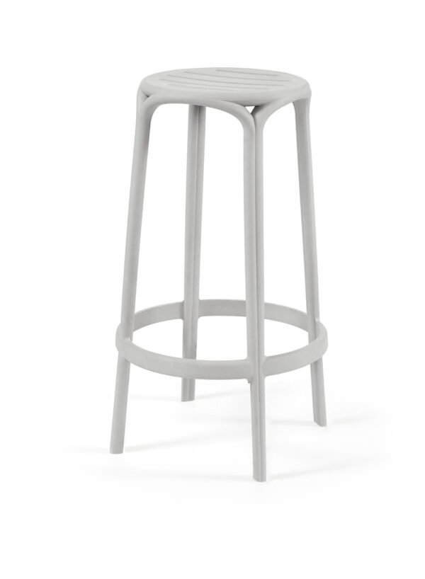 Banco Alto WOODY 67H - Pack 16 unidades, Cinza Pastel