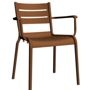 Cadeira SMART c/ braços, Brick – Pack com 16 unidades