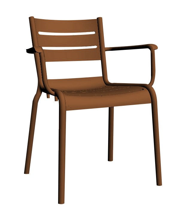 Cadeira SMART c/ braços, Brick – Pack com 16 unidades