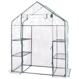 Estufa de lona para plantas, estufa para tomates, 143 x 73 x 195 cm