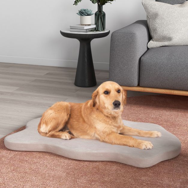 Cama ortopédica para cães de grande porte com suporte de espuma viscoelástica - Bege - Image 2