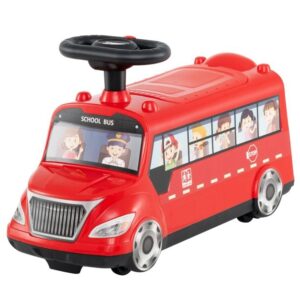 Carrinho elétrico infantil com música, espaço para guardar objetos e dispositivo anti-tombamento. Veículo elétrico infantil. Carrinho elétrico infantil. Ônibus elétrico infantil.