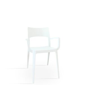 Cadeira Vanity Branco, com braços - Pack 40 unidades