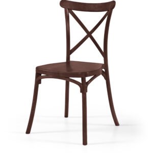 Cadeira Palma Castanho – Pack com 16 unidades