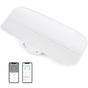 Balança digital para bebês. Balança infantil multifuncional com 4 modos de medição e capacidade de até 30 kg. Branca.
