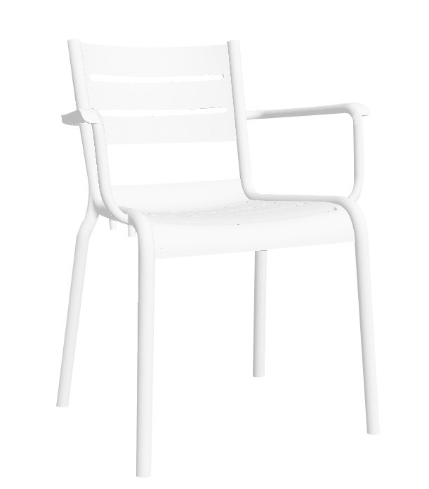 Cadeira SMART c/ braços, Branco – Pack com 16 unidades