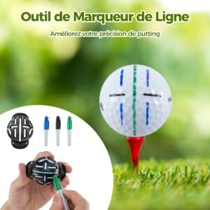 Kit de golfe para homens com bolas de golfe, tees de golfe, toalha de golfe e cinto de golfe.