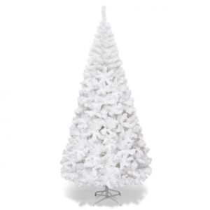 Árvore de Natal artificial 90 cm com luzes LED e suporte PVC plástico metal árvore de Natal com floco de neve, verde