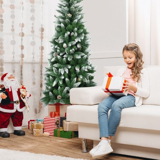 Árvore de Natal artificial de 5/6/7,5 pés com pinhas - Image 2