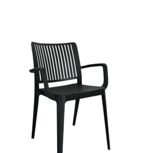 Cadeira JOY c/ braços, Preto – Pack com 16 unidades