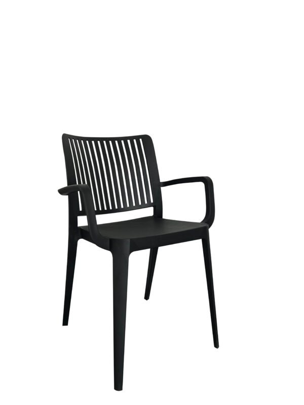 Cadeira JOY c/ braços, Preto – Pack com 16 unidades