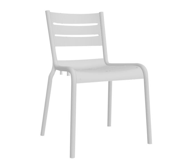 Cadeira SMART s/ braços, Cinza Pastel – Pack com 4 unidades