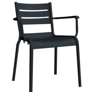 Cadeira SMART c/ braços, Antracite MR – Pack com 4 unidades