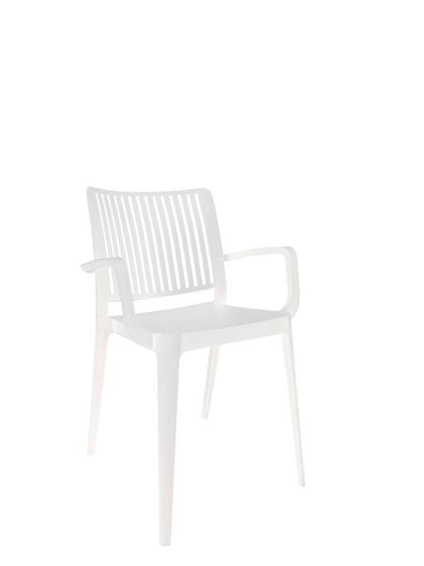 Cadeira JOY c/ braços, Branco – Pack com 16 unidades