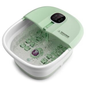 Massageador de pés dobrável e aquecido, 33,5 x 41 x 20,5 cm